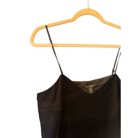 NWT J.Crew | Black Velvet Peplum Sleeveless Top | Size 6 - Picture 1 of 8